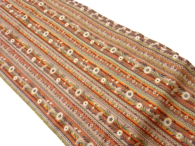 JAPANESE NAGOYA OBI / WOVEN FLOWERS